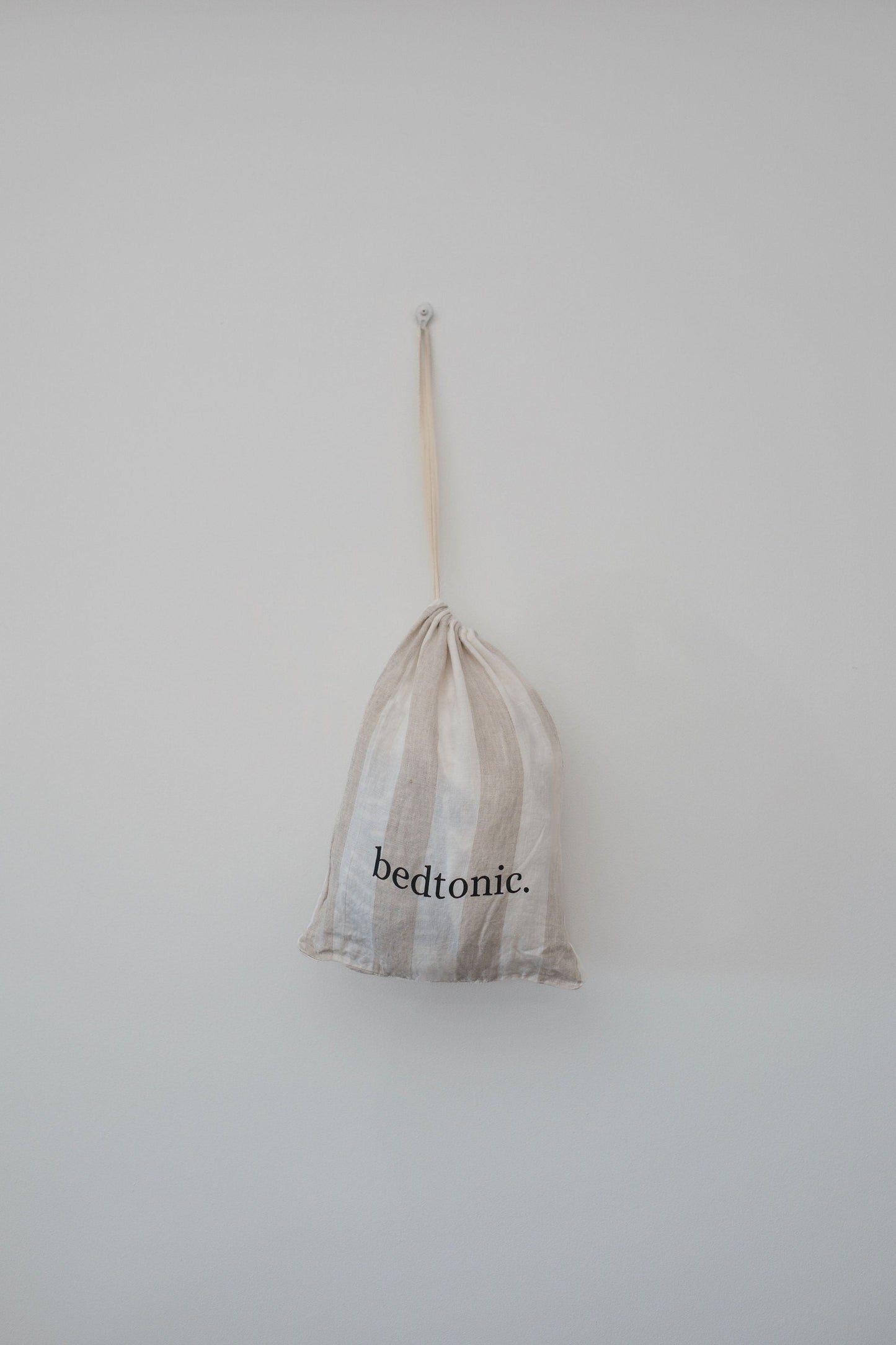 PAIRE DE TAIES D'OREILLER STANDARD EN LIN - LARGES RAYURES NATURELLES