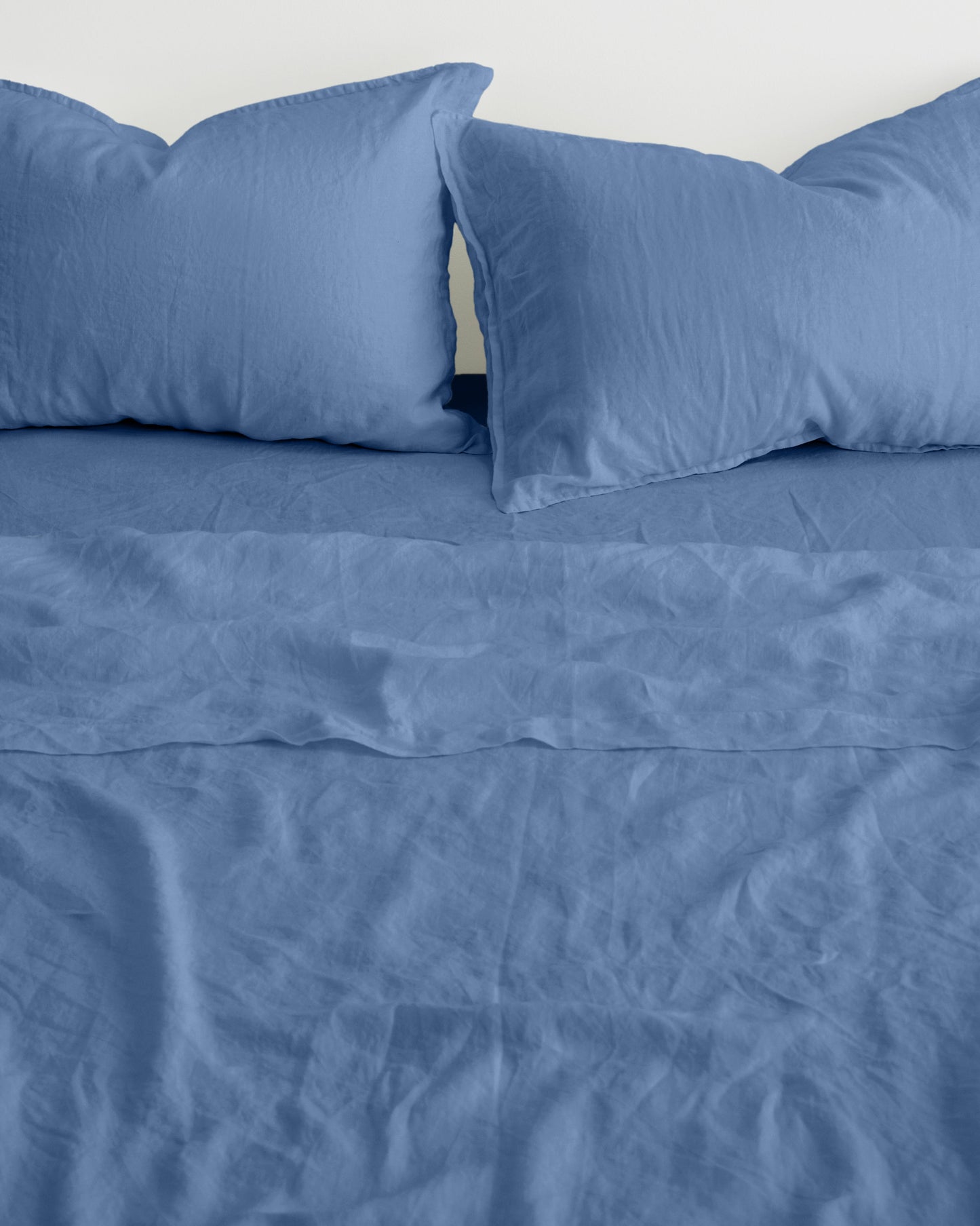 DRAP PLAT EN LIN EUROPÉEN - BLEU DENIM