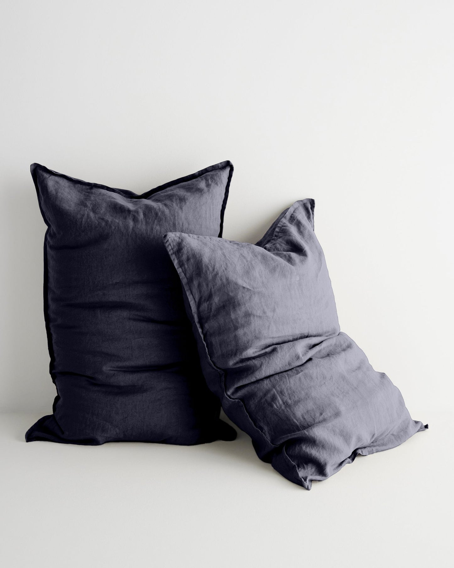 PAIRE DE TAIES D'OREILLER STANDARD EN LIN - INDIGO