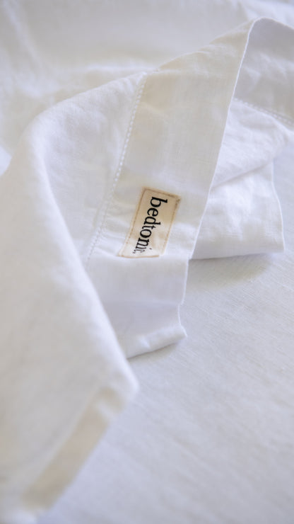 DRAP PLAT EN LIN EUROPÉEN - BLANC D'HIVER 