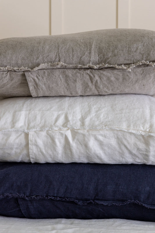 PAIRE DE TAIES D'OREILLER KING SIZE ÉPAISSES - 345 g/m² 