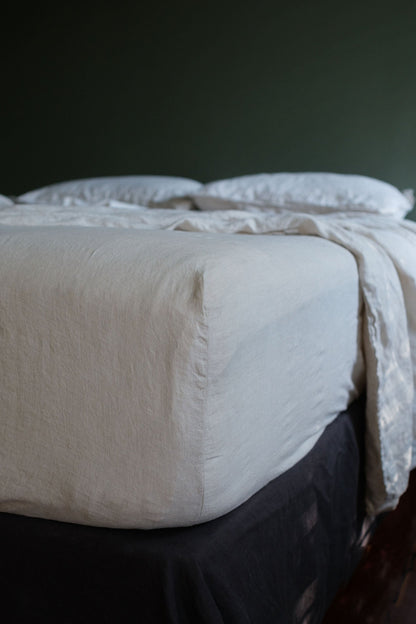 DRAP PLAT EN LIN DE LIN EUROPÉEN - NATUREL 