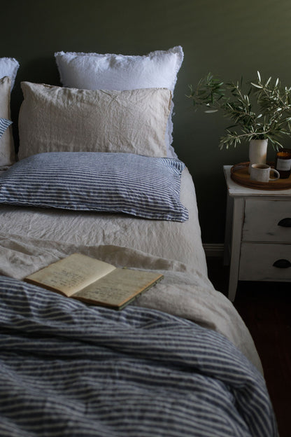 DRAP PLAT EN LIN DE LIN EUROPÉEN - NATUREL 